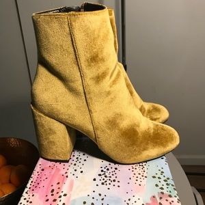 new look yellow ankle boots